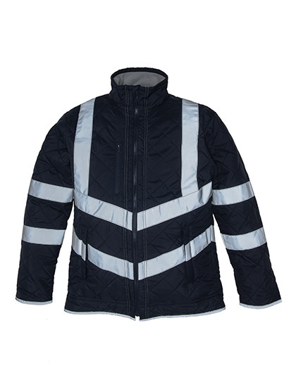 YK706 YOKO Hi-Vis hochsichtbare Kensington Jacke (mit Fleecefutter)