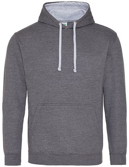 JH003 Just Hoods Varsity Kapuzenpullover mit doppellagiger Kapuze mit kontrastfarbener Innenseite