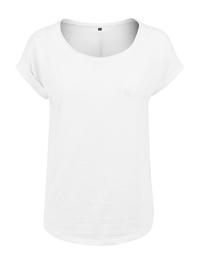 BY036 Build Your Brand Damen langes Feuergarn T-Shirt kurzarm