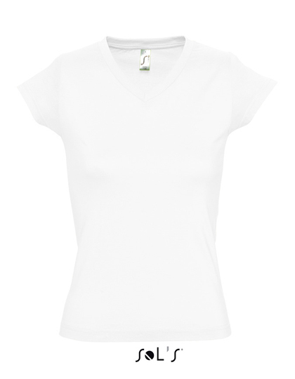 L156 SOL´S Damen V-Ausschnitt T-Shirt Moon