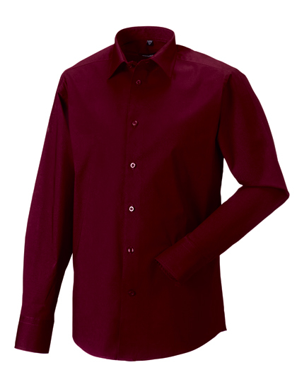 Z946 Russell Collection Langärmeliges körperbetontes Hemd