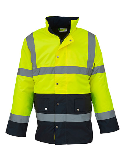 YK302 YOKO Hi-Vis hochsichtbare zweifarbige Autobahn-Jacke