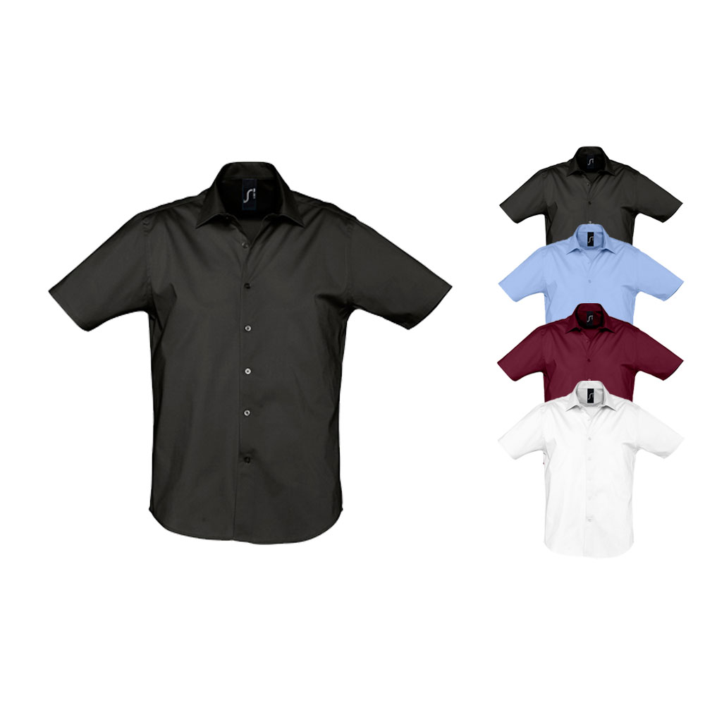 L632 SOL´S Herren Stretch-Kurzarmhemd Broadway