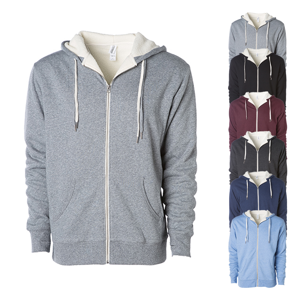 NP352 Independent Unisex Kapuzenjacke mit Sherpa-Futter und Reißverschluss