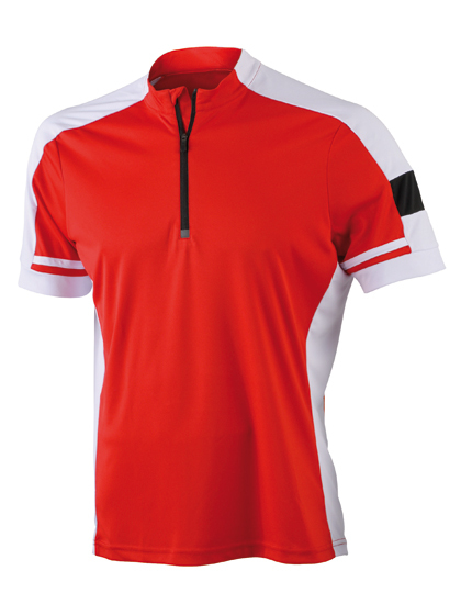 JN452 James+Nicholson Herren Radtrikot 1/2 Reißverschluss