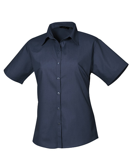 PW302 Premier Workwear Damen Poplin kurzarm Bluse (Damenbluse/Kurzarm)