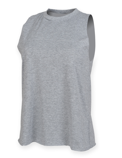 SF232 SF Women Damen T-Shirt Ärmellos mit Stehkragen weit geschnitten