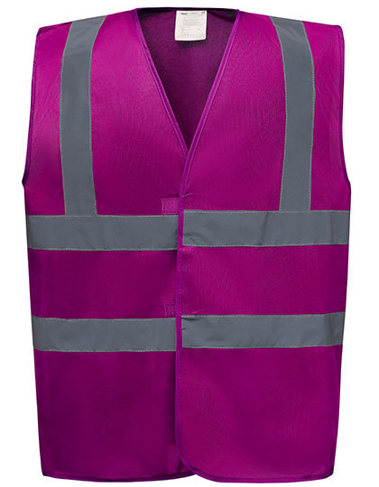 YK100 YOKO Hi-Vis hochsichtbare  Sicherheitsweste mit zwei reflektierenden Bändern