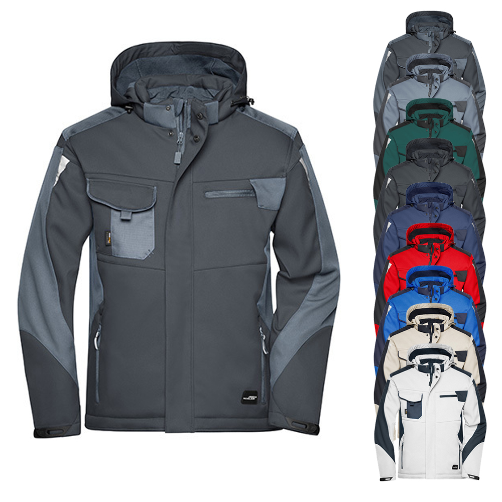 JN824 James+Nicholson CRAFTSMEN Softshelljacke -STRONG-