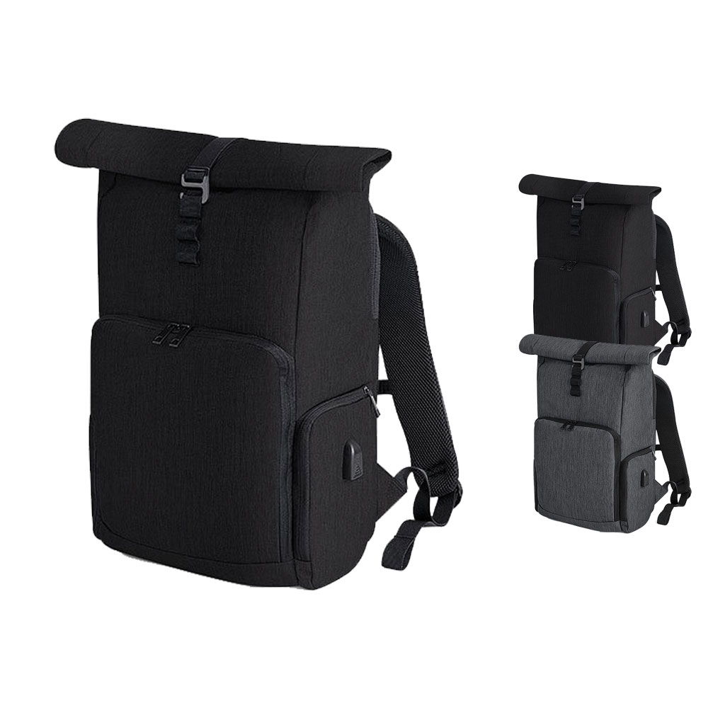 QD995 Quadra Q-TECH CHARGE Rucksack Rolltop-Verschluss