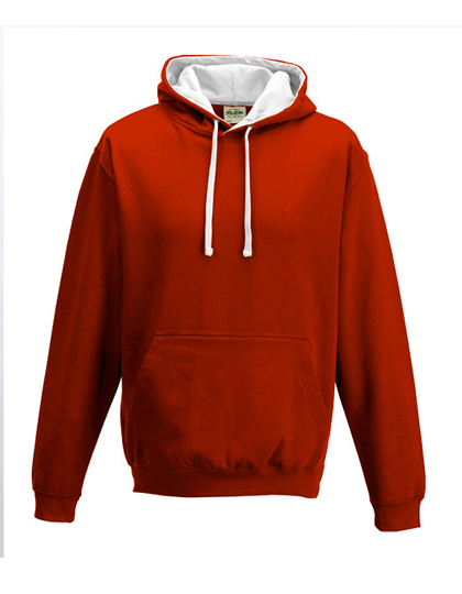 JH003 Just Hoods Varsity Kapuzenpullover mit doppellagiger Kapuze mit kontrastfarbener Innenseite