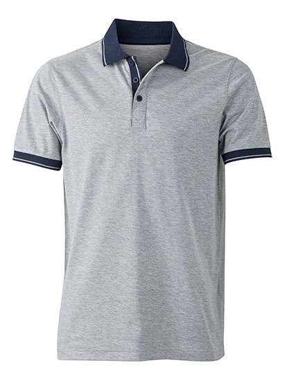 JN706 James+Nicholson Herren HEATHER Polo kurzarm