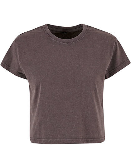 BY305 Build Your Brand Damen bauchfreies T-Shirt Vintage-Stil