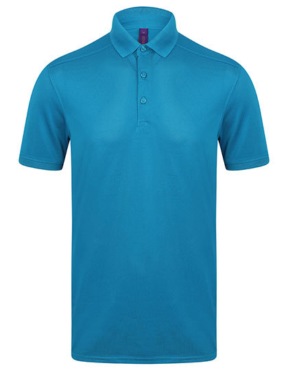 W460 Henbury Herren-Stretch-Poloshirt + Docht-Finish