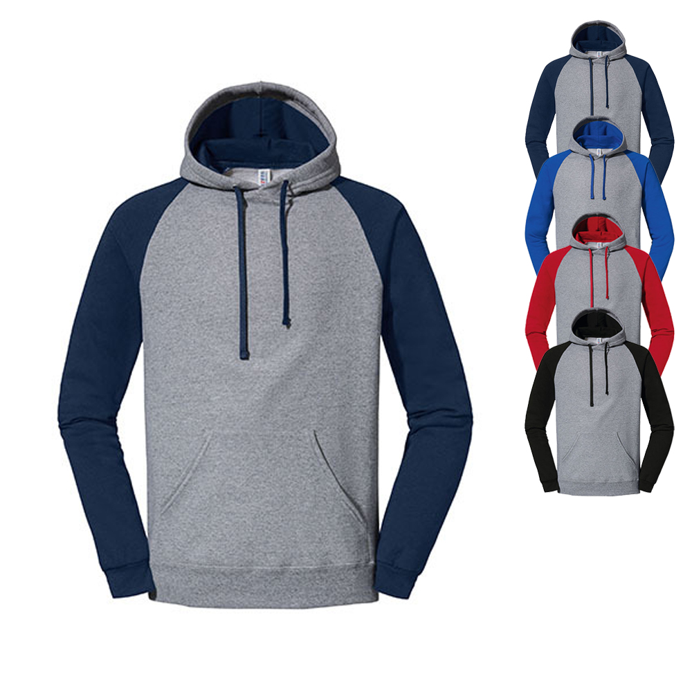 JZ96CR JERZEES Nublend® Farb-Block Raglan Kapuzen-Sweatshirt