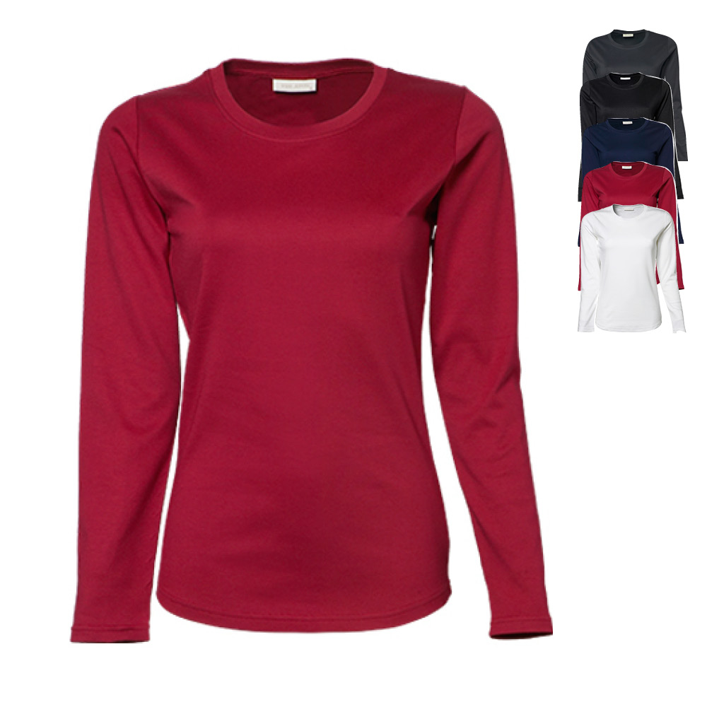 TJ590 Tee Jays Damen langarm T-Shirt aus Interlock-Material