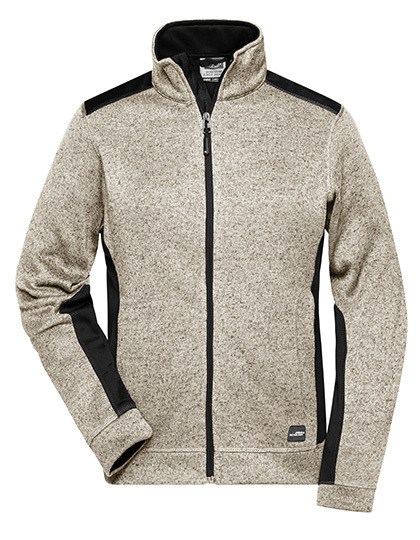 JN861 James+Nicholson Damen Arbeitskleidung Strickfleece Jacke -STRONG-