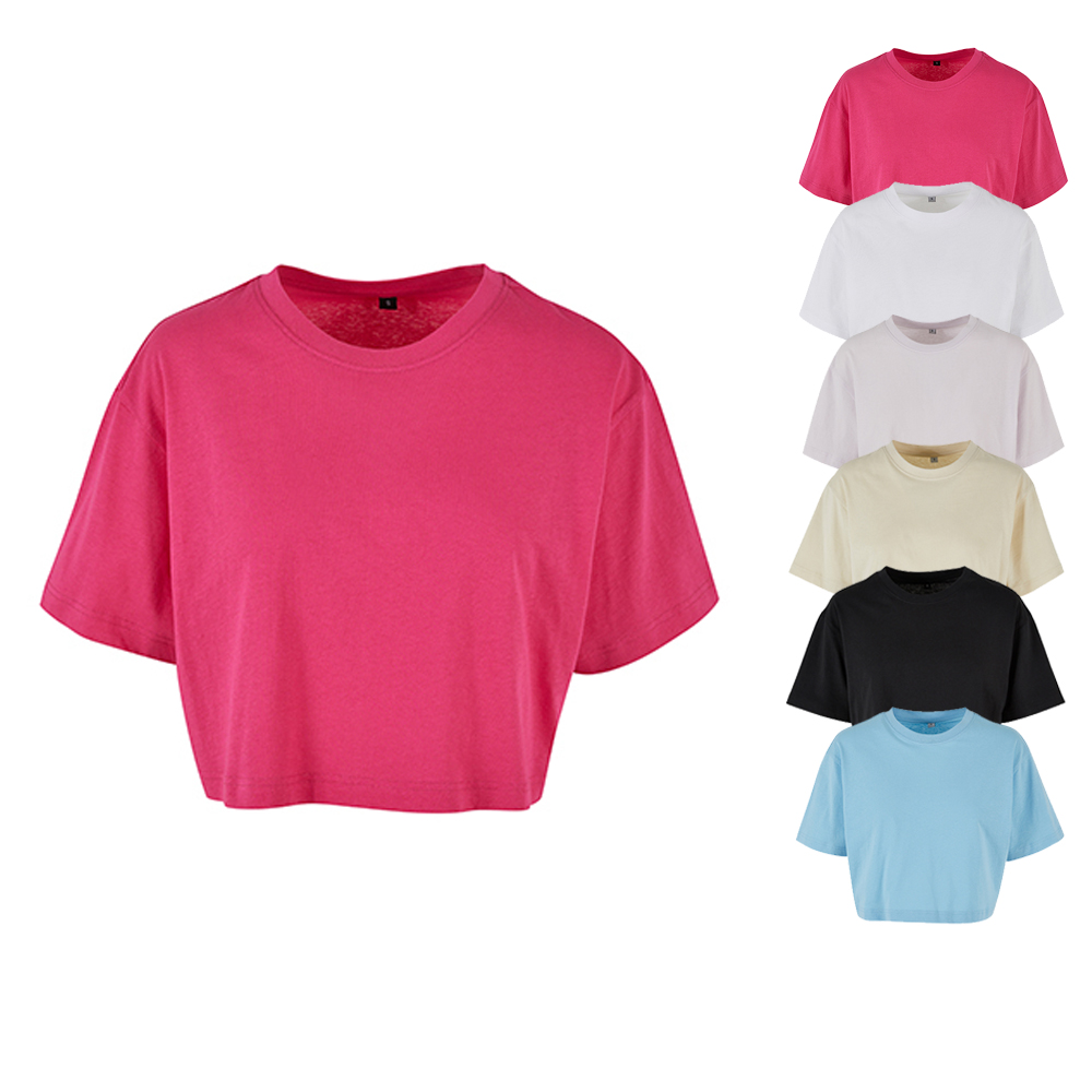 BY264 Build Your Brand Damen T-Shirt Übergröße bauchfrei