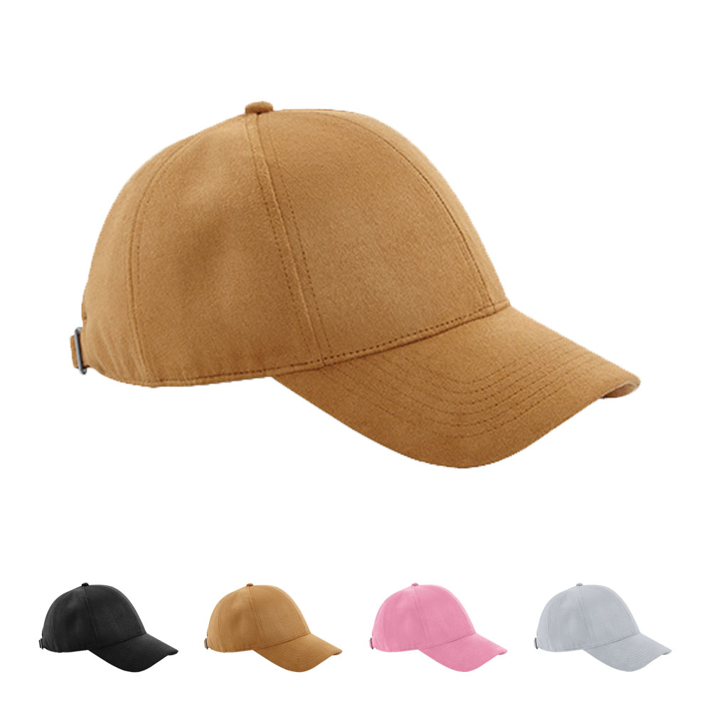 CB656 Beechfield  6-Panel-Kappe in Wildlederoptik