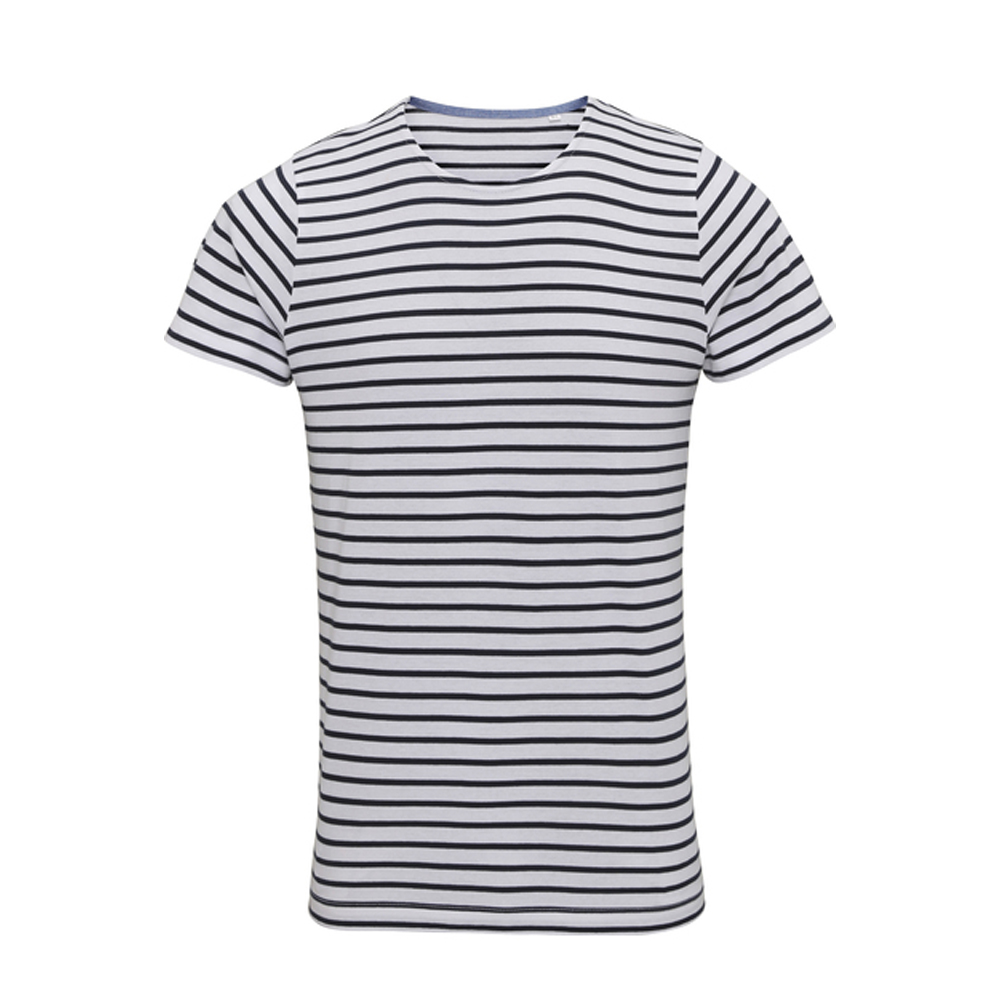 AQ072 Asquith & Fox Herren Matrosen Shirt T-Shirt gesreift kurzarm