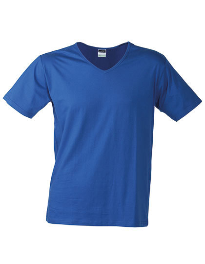JN912 James+Nicholson Herren V-Ausschnitt T-Shirt schlanke Passform