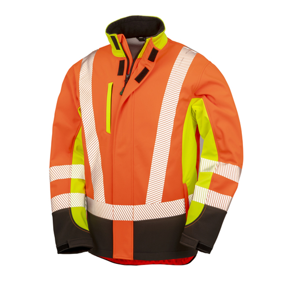 RT506 Result Genuine Recycled recycelte 3-lagie bercukbare 3-farbige Sicherheits- Softshell Jacke