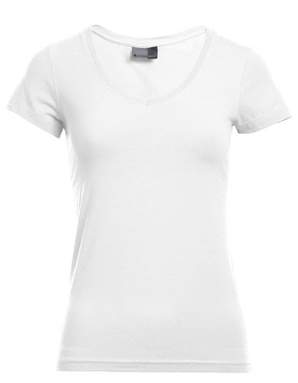 E3086 Promodoro Damen V Ausschnitt T-Shirt Figurbetont Kurzarm