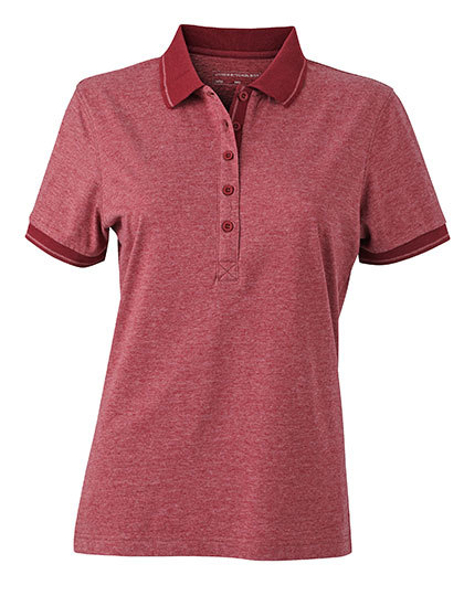 JN705 James+Nicholson Damen HEATHER Polo kurzarm