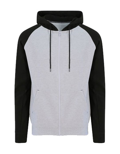 JH063 Just Hoods Kapuzenjacke ZOODIE mit kontrastfarbenen Raglan-Ärmeln