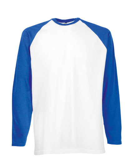 Fruit of the Loom T-shirt Langarm Baseball-Stil