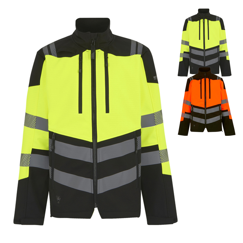 RG760 Regatta High Visibility Hi-Vis X-Pro 3-lagige Softshell Jacke (Klasse 2)