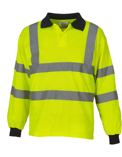 YK310 YOKO Hi-Vis hochsichtbares Langarm Poloshirt YK310 YOKO Hi-Vis hochsichtbares Langarm Poloshirt