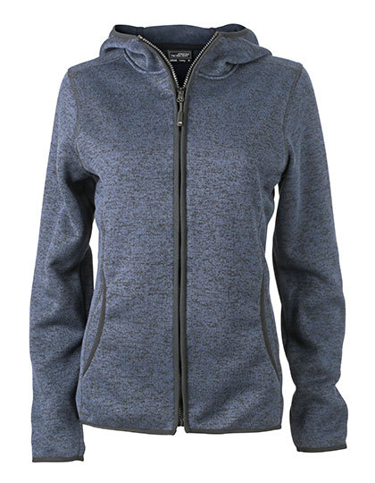 JN588 James+Nicholson Damen Strickfleece Jacke