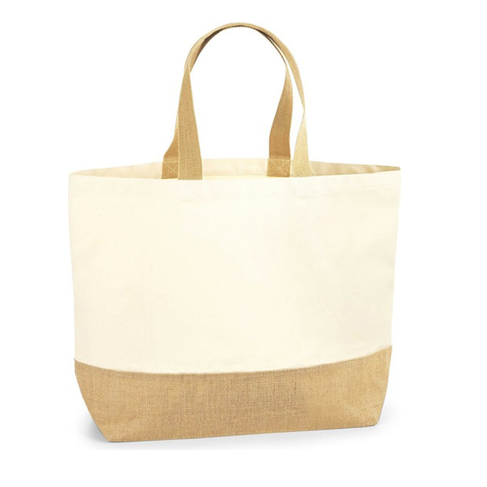 WM452 Westford Mill Jutetasche Einkaufstasche XL