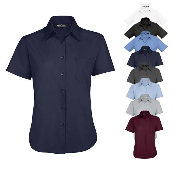 L620 SOL´S Popeline-Kurzarmbluse Bluse Escape
