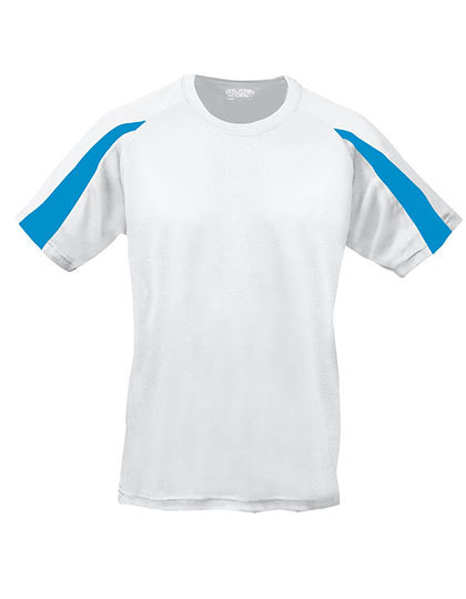 JC003J Just Cool Kinder Sportshirt Trainingsshirt mit Kontrast-Einsätzen an den Ärmeln