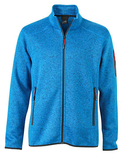 JN762 James+Nicholson Herren Strickfleecejacke