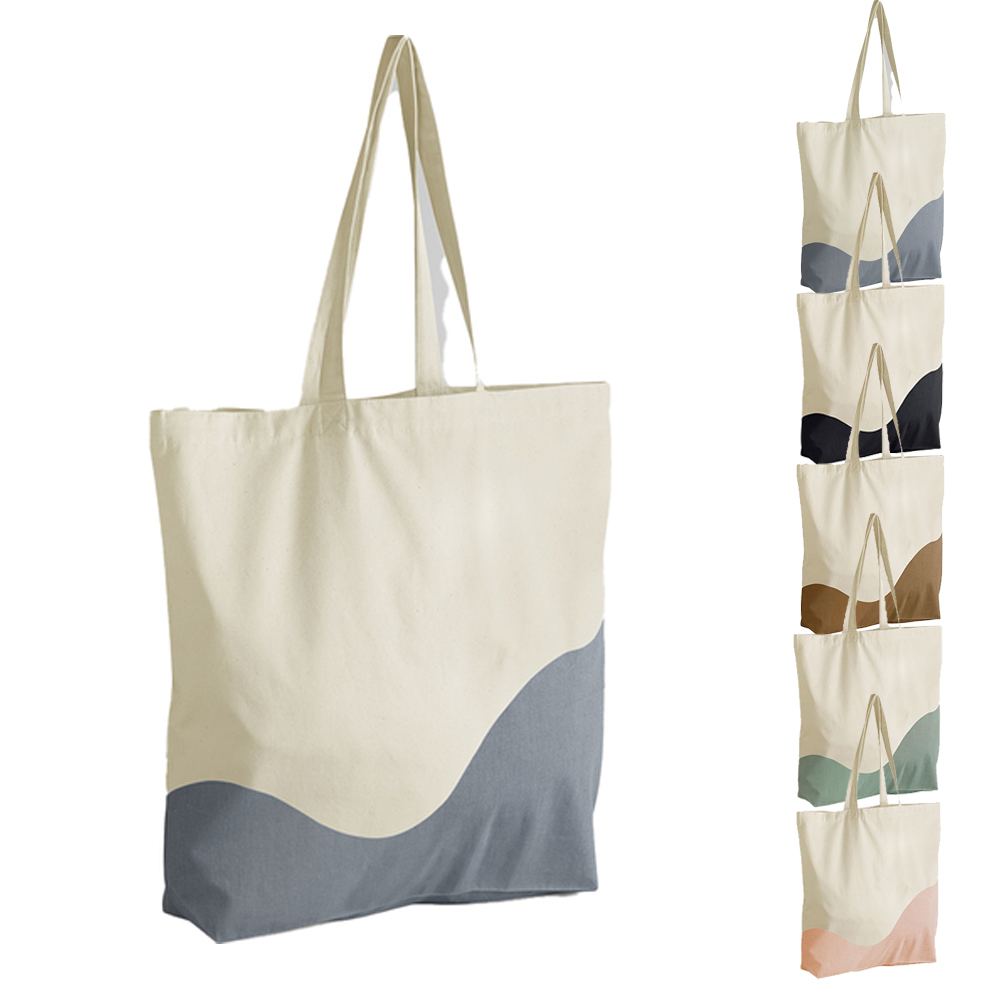 WM235 Westford Mill Maxi-Tasche aus Bio-Baumwolle mit Wellenmuster