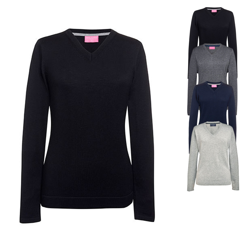 BR2307 Brook Taverner Damen Atlanta V-Ausschnitt Pullover