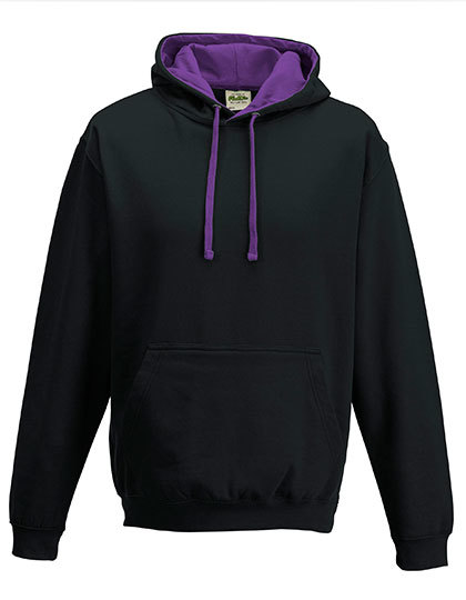 JH003 Just Hoods Varsity Kapuzenpullover mit doppellagiger Kapuze mit kontrastfarbener Innenseite