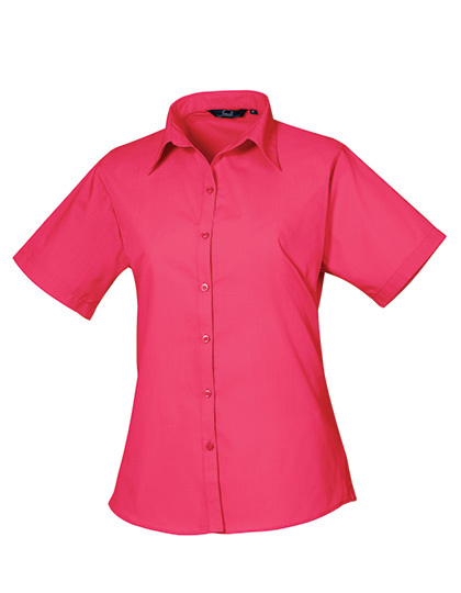 PW302 Premier Workwear Damen Poplin kurzarm Bluse (Damenbluse/Kurzarm)