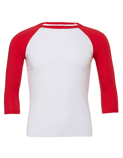 CV3200 Canvas Unisex Baseball T-Shirt mit 3/4 Ärmel für Damen und Herren