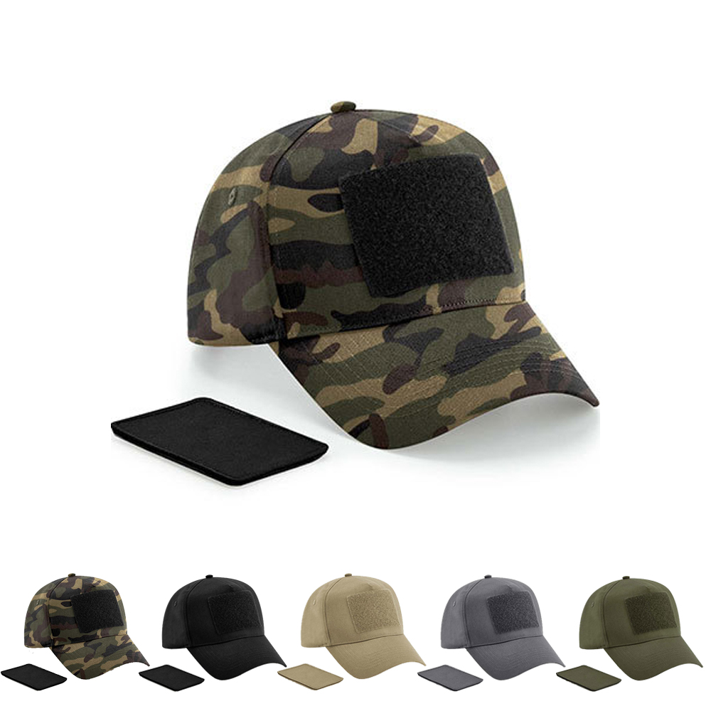 CB638 Beechfield 5 Panele Kappe mit abnehmbaren Aufnäher