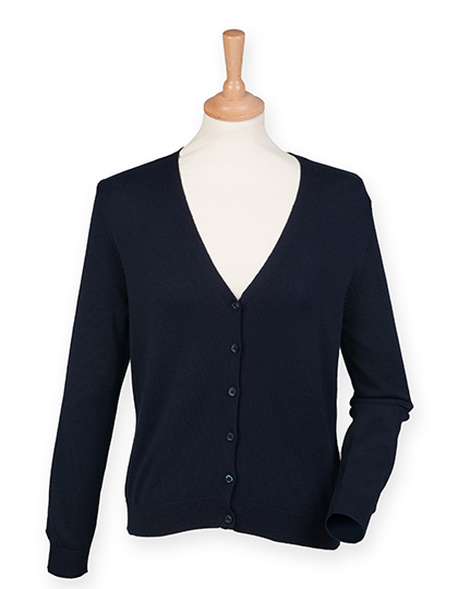 W726 Henbury Leichte Damen-Strickjacke Cardigan mit V-Ausschnitt