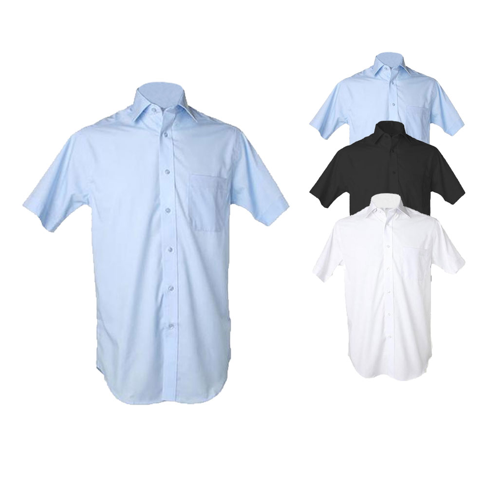 K115 Kustom Kit Herren Hemd Kurzarm Poplin Shirt