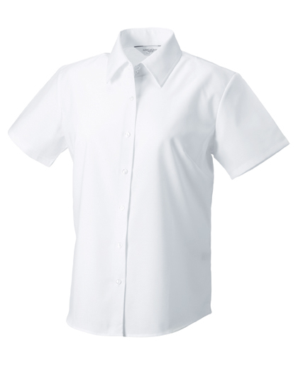 Z933F Russell Collection Kurzärmelige Oxford-Bluse