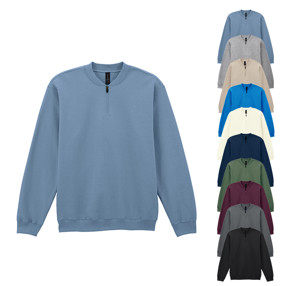 GSF008 Gildan Softstyle® mittelschweres Fleece 1/4-Reißverschluss Sweatshirt