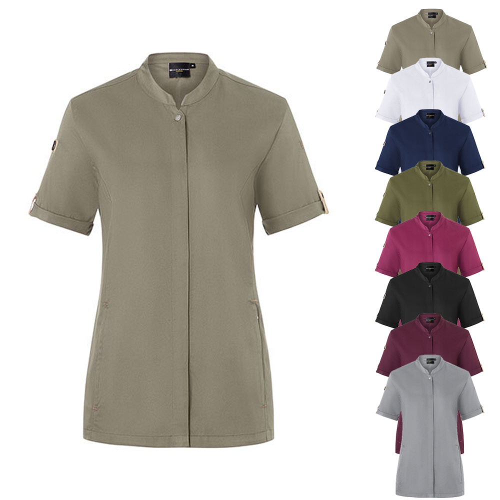 KY135 Karlowsky Damenkochjacke Green-Generation Kurzarm