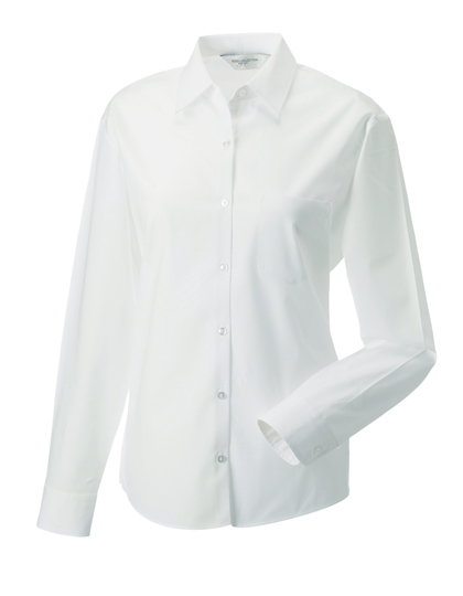 Z936F Russell Collection Langarm Popeline-Bluse