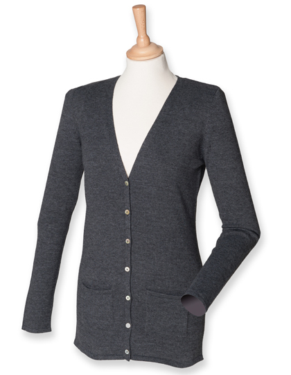 W723 Henbury Leichte Damen-Strickjacke Cardigan mit V-Ausschnitt